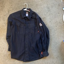 Bulwark FR Navy Blue Flame Resistant Work Shirt XL
