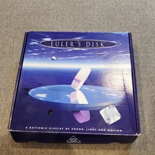 Euler's Disk Tabletop Holographic Scientific Display 1996 w/ Box Tangent Toy
