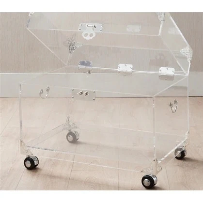 Ciao Bella Modern Clear Trunk - Silver Plated Clear 20" W x 32" L x 20" H - Image 4 of 4