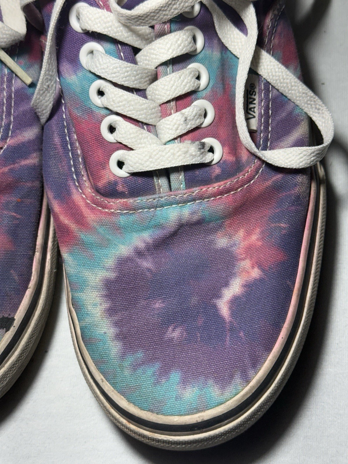 Vans Authentic Skate Shoe Size 9.5 Trippy Tie Dye Art Rare Vintage Women’s 11 image 5