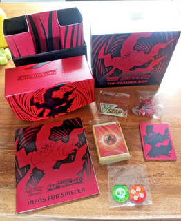 Pokémon Zubehör LEERE Top Trainer Box Astralglanz Zubehör siehe Fotos