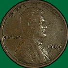 1910 Lincoln Wheat Cent Extremely Fine XF Coin, Scratch #38188