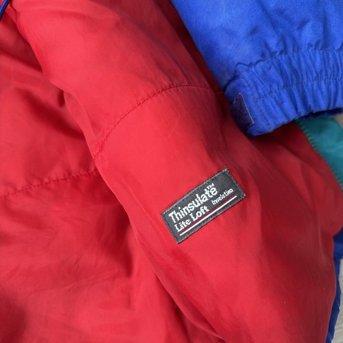 Vintage Sierra Designs Mens Down Parka Jacket Blue Hooded Coat Size Large *Read* - Picture 8 of 16