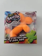 NEW irre-tible SQUISH Stretchy moldable doggy PINK BALLOON ANIMAL fidget toy
