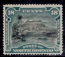 NORTH BORNEO QV SG78, 18c black & deep green, M MINT. Cat &pound;32.