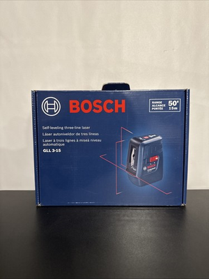 #ad BOSCH Self Leveling Three Line Laser GLL 3 15 BRAND NEW $47.99