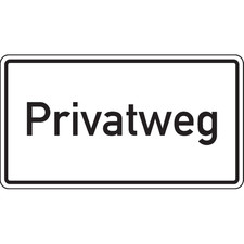 Hinweisschild Privatweg, DIN 67520, Aluminium RA1i, 600x330mm