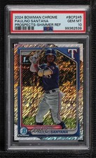 2024 Bowman Chrome Prospects Shimmer Refractor Paulino Santana PSA 10 14dq