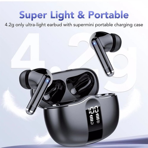 Wireless Earbuds Bluetooth Headphones Earphones Waterproof Noise for All Device - Picture 6 of 17