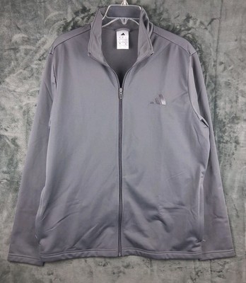 Adidas Men's Tricot Full Zip Warm-Up Track Jacket Embroidered 3-Stripe Logo