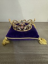 Vintage Franklin Mint Cinderella's Magic Tiara/Crown Crystal 24K Gold Plated