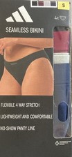 NEW Women's Adidas 4 Pack Multicolor Seamless Bikini Underwear Size Small