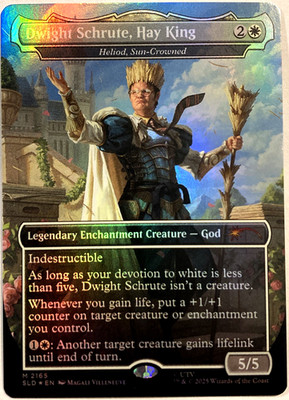 MTG Dwight Schrute, Hay King - Heliod, Sun-Crowned (Foil) Secret