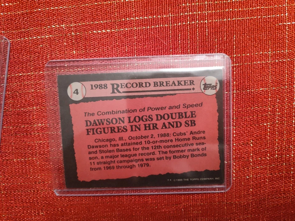 Record Breaker 1988 Topps - Изображение 4 из 4