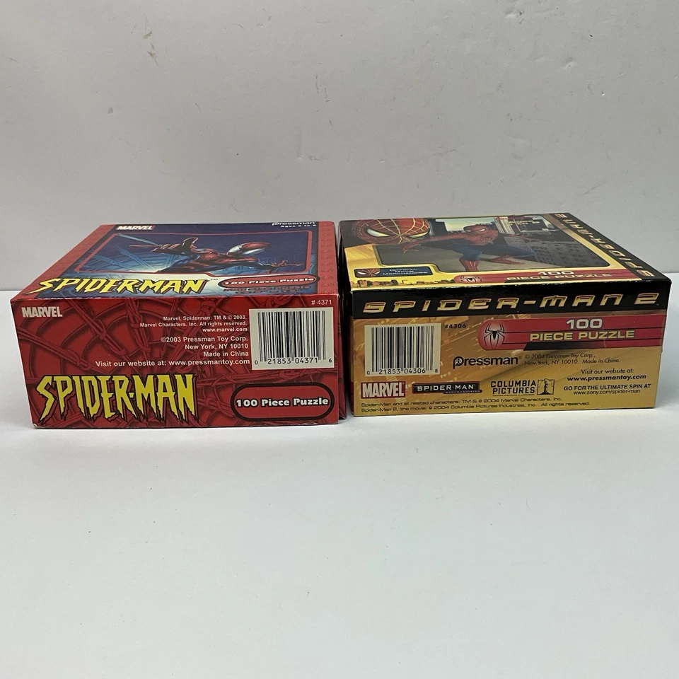 Lote de 2 rompecabezas de 100 piezas Marvel Comics Spider-Man (2003-2004) usados completos Foto 3 de 4