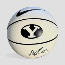 AJ DYBANTSA Signed Autographed BYU Cougars Basketball NBA Brigham Young BECKETT