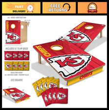 NFL Cornhole Game Set - 2' x 3' Wood Board Logo Bags - Outdoor Fun, Tailgate G