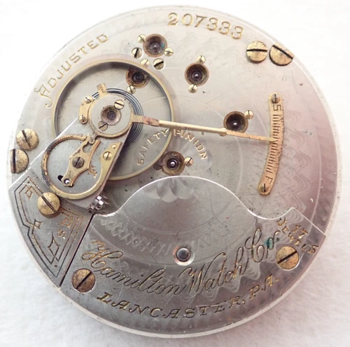 ANTIQUE 18s HAMILTON GRADE 927 17 JEWEL 17j HUNTER POCKET WATCH MOVEMENT