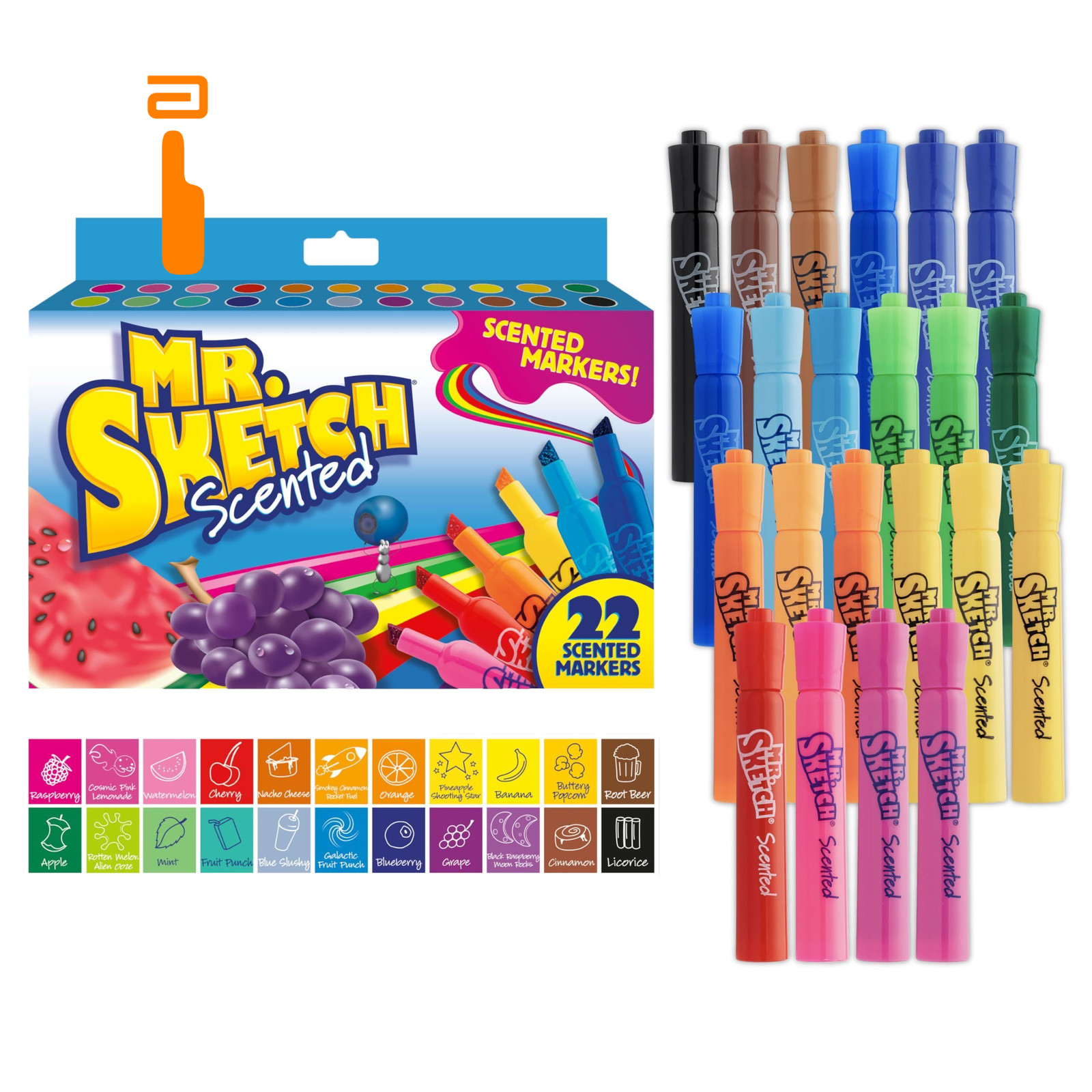 Mr. Sketch Scented Markers, Chisel Tip, 1 Count (Pack of 22)