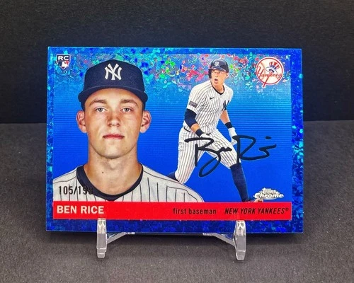 2025 Topps Chrome Platinum - BEN RICE - RC Blue Mini-Diamond #/199 Yankees #311