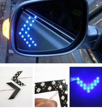 2xblue 14-smd Led Arrow Panels For Car Side Mirror Turn Signal Indicator Lights