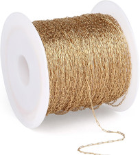 66ft Small Gold Cable Chains Roll 0.8mm PVD Plated Stainless Steel Jewelry