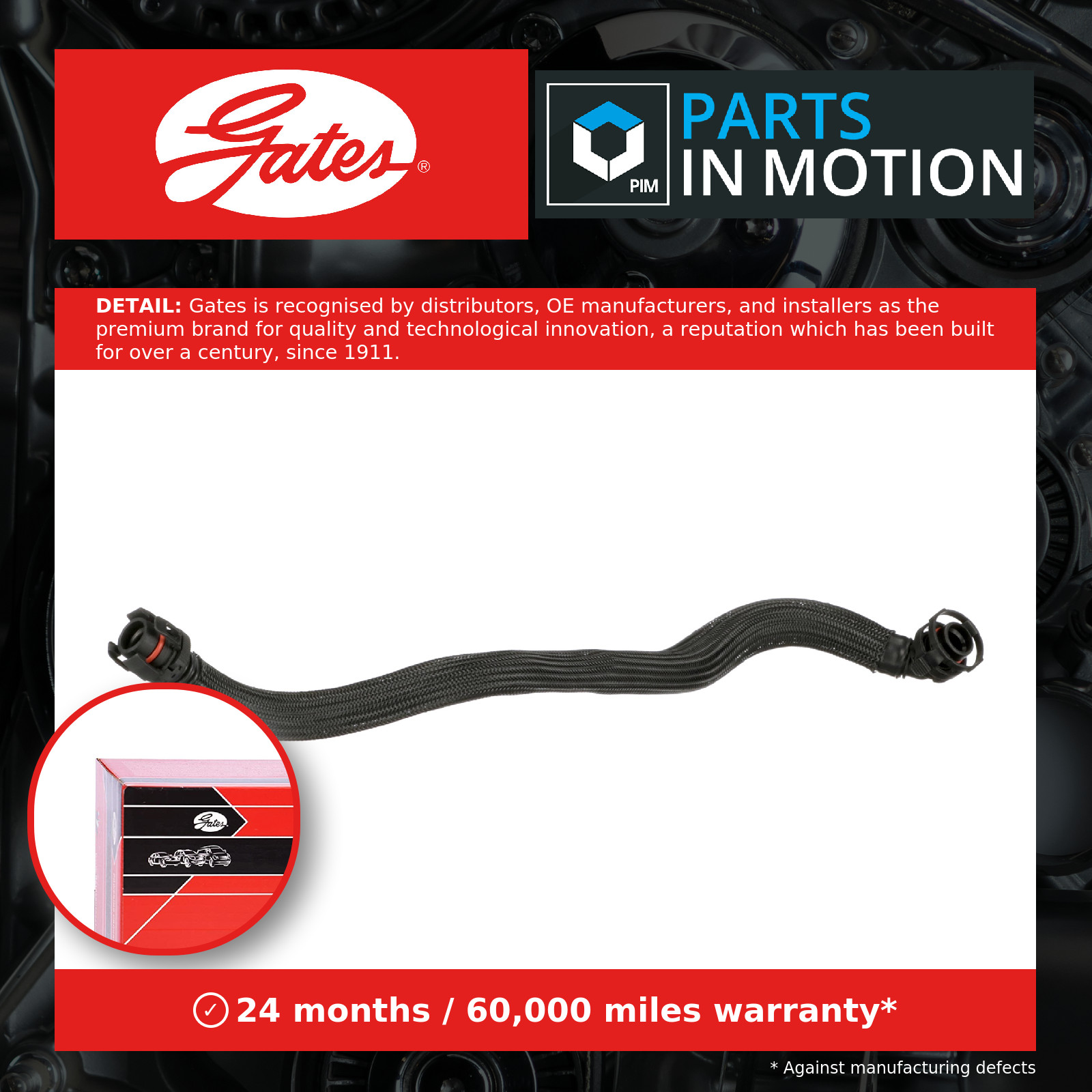 GATES EMH428 Hose, crankcase breather for BMW - Image 9