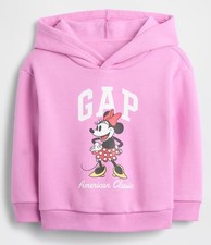 NWT baby Gap Toddler Girls Sweatshirt Hoodie Minnie Mouse Logo orchid u pick sz