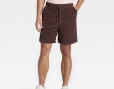 Men's Vintage 7" Elevated Washed Pull-on Shorts Twill Goodfellow XS Brown
