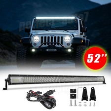 52 Inch Led Light Bar 4x 4 Pod Combo Kit Offroad For Jeep Wrangler Jk Tj Cj 52 Inch Led Light Bar 4x 4 Pod Combo Kit Offroad For Jeep Wrangler Jk Tj Cj