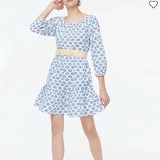 J.Crew Cotton Shell Pattern Coastal Dress Size 00