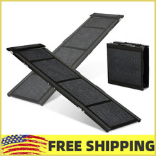 71x20/71X17/63x20/63x17 Heavy-Duty Extra Wide Quad-Fold Folding Dog Ramp 250lbs