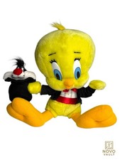 Vintage Sylvester The Cat and Tweety Bird Magician Plush Looney Tunes 1998