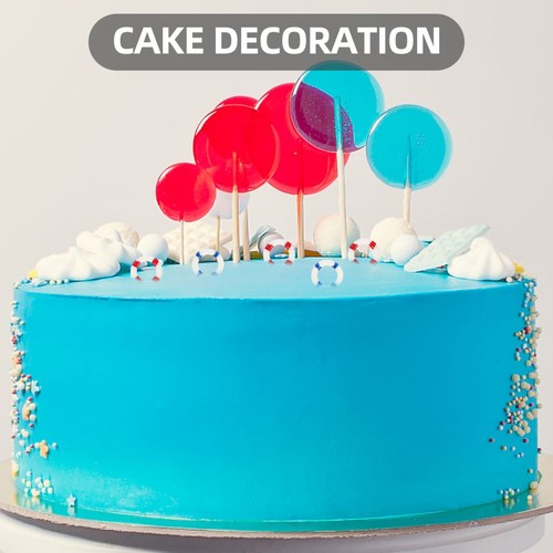  12 Pcs Lifebuoy Cake Decoration Desktop Miniature Swim Ring House - Zdjęcie 11 z 12