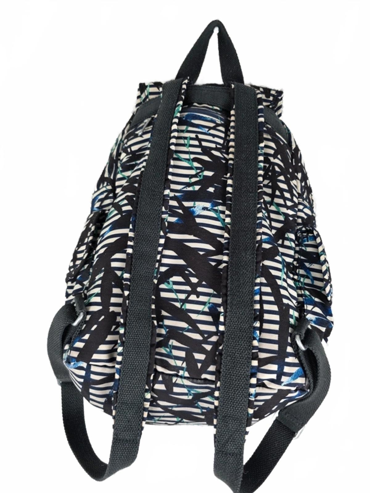 Kipling Printed Mini Backpack Navy Cream Stripe A… - image 2