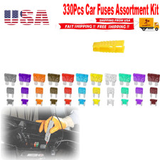 330Pcs Car Fuses Assortment Kit Car Blade Fuses with Puller for Cars Boat Truck