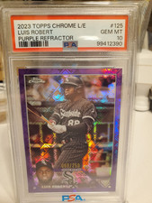 Topps Chrome Logofractor Luis Robert #125 Purple Refractor /250 PSA 10