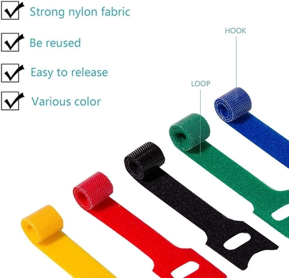 Reusable Fastening Cable Ties 6 in Cable Management Ties 100 pcs Cable Straps... - Image 4 of 4
