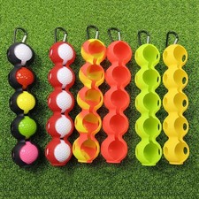 Porta pelotas de golf de silicona con mosquetón clip para dos pelotas para jugadores de golf