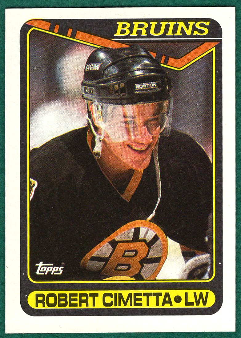 Robert Cimetta - 1990-91 Topps #288 - Boston Bruins Hockey Card