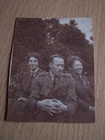 WW1 Military Soldiers Women and Man in Uniform Vintage Photo