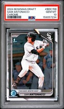 Sam Antonacci 2024 Bowman Draft 1st Chrome PSA 10 Prospect White Sox