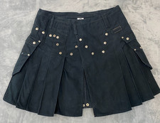Utilikilts Black Utility Kilt Men  s M 38 Canvas Made USA Cargo Gothic Highlander