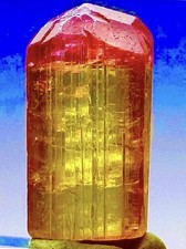 Rarest Pricey Red Cap Gold Tourmaline Crystal Raw Rough Brazil Specimen Cluster