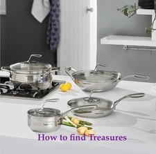 ) BRAND NEW TUPPERWARE STAINLESS STEEL MASTRO COOKWARE PANS SOLD INDIVIDUALLY