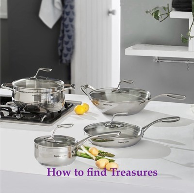 ) BRAND NEW TUPPERWARE STAINLESS STEEL MASTRO COOKWARE PANS SOLD INDIVIDUALLY