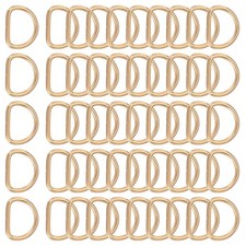 Metal D Ring Heavy Duty Welded D Rings Metal Buckle 1" Light Gold 50Pcs