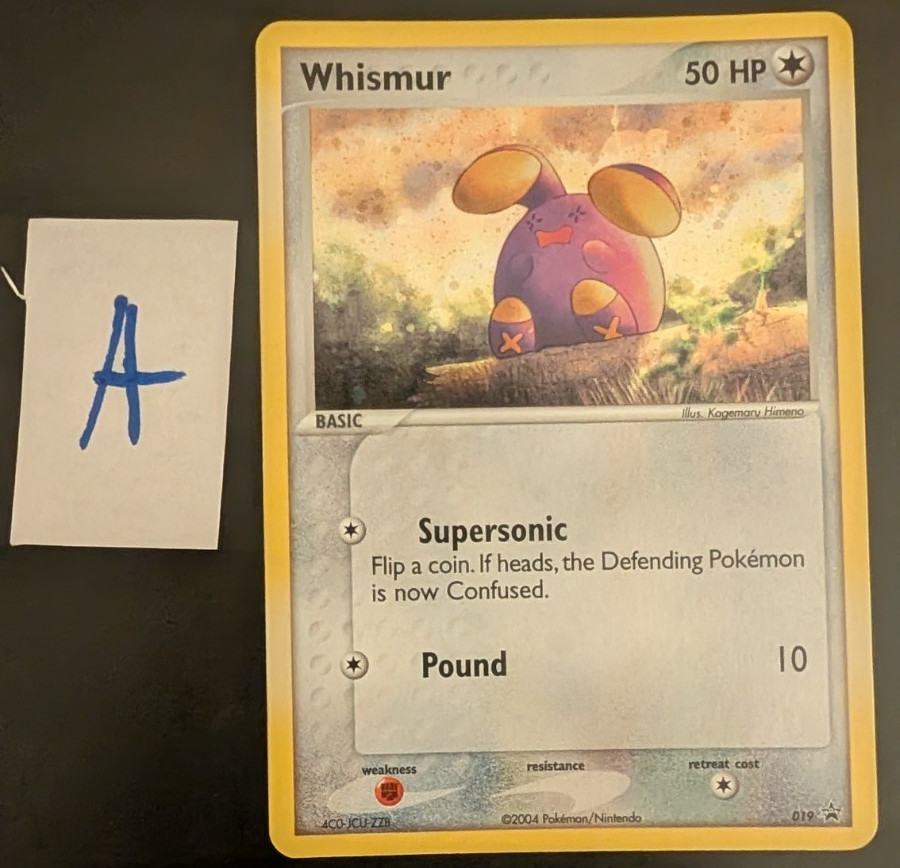 2004 Pokemon Whismur 019 Black Star Promo Holo
