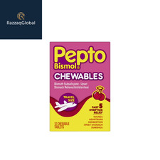 Pepto Bismol Chewable Tablets Indigestion Anti-Diarrhea Cherry 12 Count