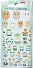 DAISO Bear Change Clothes Sticker Sheet Made in Japan
